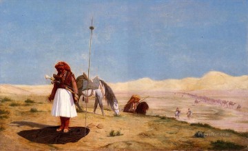 ジャン・レオン・ジェローム Painting - 砂漠の祈り ギリシャ・アラビア・オリエンタリズム ジャン・レオン・ジェローム